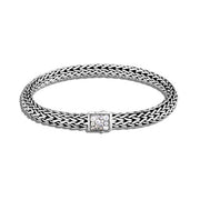 JOHN HARDY Icon Bracelet, Sterling Silver, Reversible Moonstone and Black Sapphire Gemstones, 6.5mm